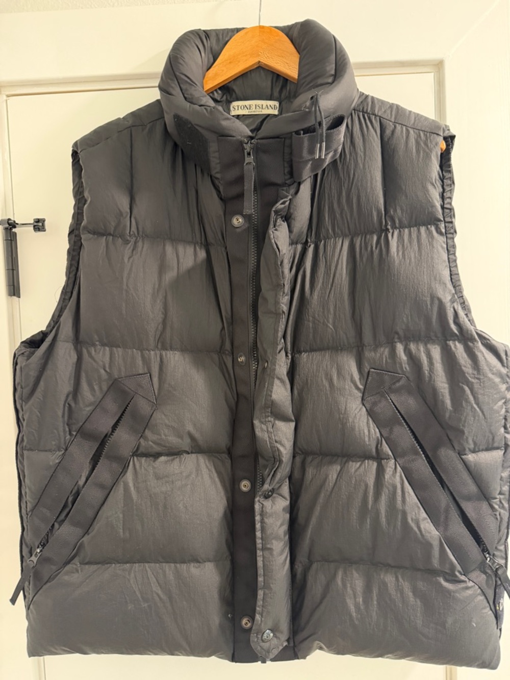 Stone Island black Quilted Down Vest gilet 3XL